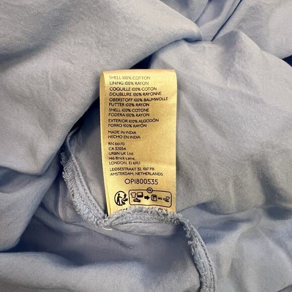 Anthropologie Maeve Asymmetrical Sleeveless Shirt Dress Button Front Blue 18W - Picture 7 of 7